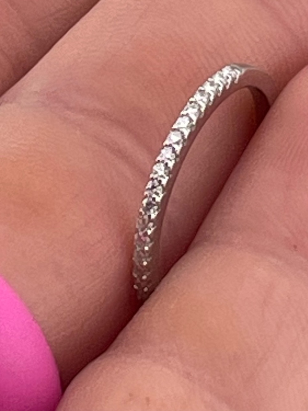 9KT Gold Diamond Band Ring. White Gold .35ct - Picture 8 of 15